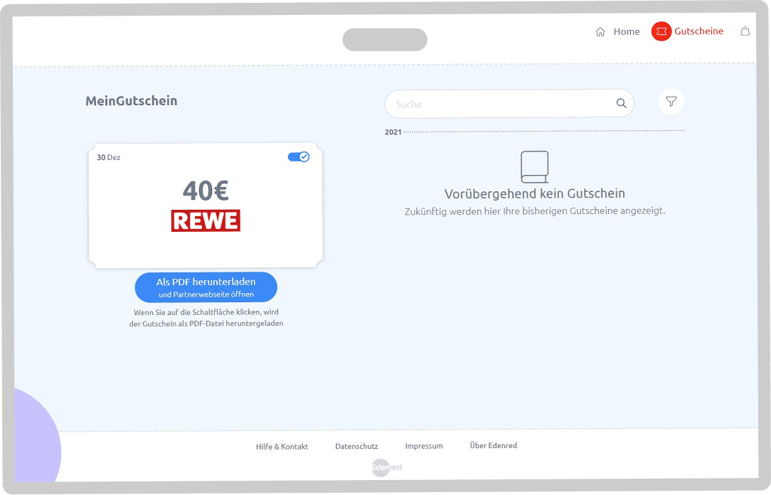 Edenred voucher platform desktop view 2